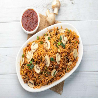 Schezwan Mushroom Fried Rice 